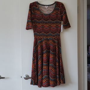 FUN MULTI-COLOR LuLaRoe Nicole Dress Sz M NWT